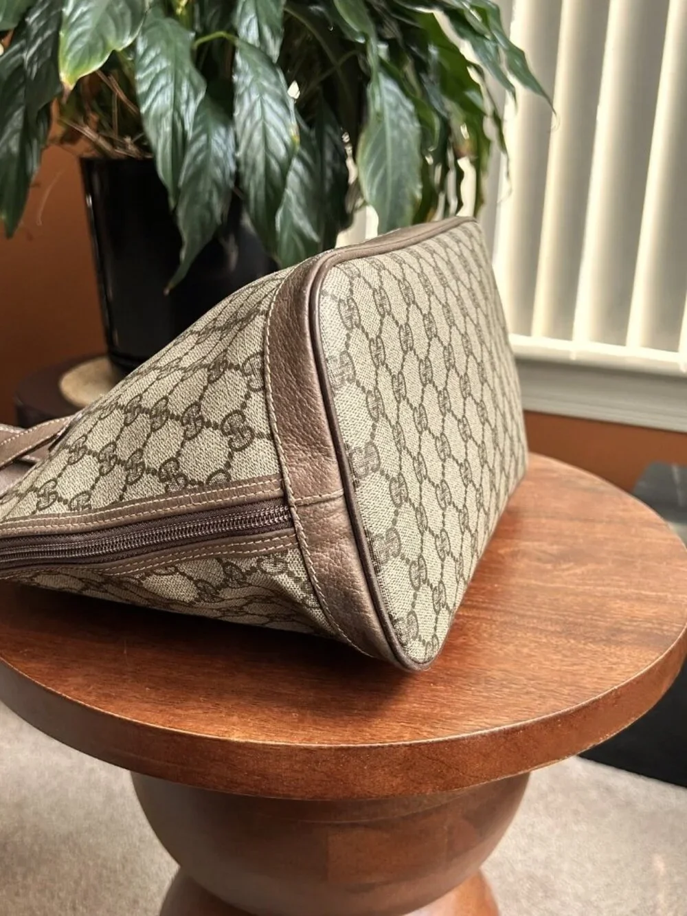 GUCCI GG Dome Satchel Bag, Taupe